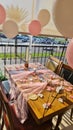 Table Set Up for party or special occasion Royalty Free Stock Photo