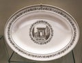 Table set with views of Paris. Plate with the image of the Porte Saint-Denis in the north