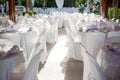 table set for wedding or another catered event dinner, luxury wedding table setting for fine dining Royalty Free Stock Photo