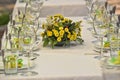 Table set for a wedding lucnh Royalty Free Stock Photo