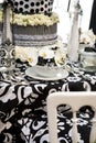 Table setting black and white