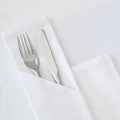 Table setting with blank menu card