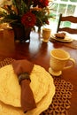 Table setting for breakfast