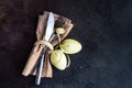 Table setting for Easter dinner Royalty Free Stock Photo