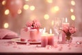 Table setting, harmonious combination of ornaments, dining for various events, wedding invitations, banquet christening