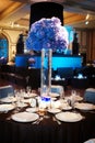 Table setting at a luxury wedding reception