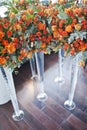 Table setting at a luxury wedding reception. Royalty Free Stock Photo