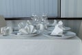Table setting in a restaurant or a cafe Royalty Free Stock Photo