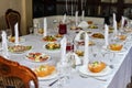 Table setting in restaurant Royalty Free Stock Photo