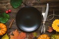 Table setting for Thanksgiving dinner Royalty Free Stock Photo