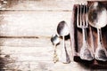 Table setting with vintage cutlery Royalty Free Stock Photo