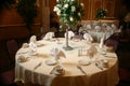 Table setting before a wedding