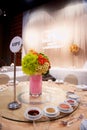 Table setting in wedding ceremony