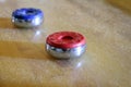 Table Shuffleboard Pucks Royalty Free Stock Photo