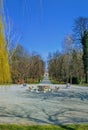 Table of Silence, Alley of Chairs and the Gate of the Kiss, by Constantin Brancusi Royalty Free Stock Photo