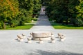 The Table Of Silence a sculpture by Constantin Brancusi Royalty Free Stock Photo