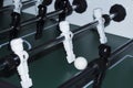 Table soccer ball gameTable soccer ball game figures symbolizing sports, team spirit, black and white and sporty events like tourn Royalty Free Stock Photo