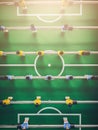 Table soccer game. Close-up. Top view. Toning. Mobile photography. Vertical shot for social networks Royalty Free Stock Photo