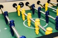 Table soccer. Game figures football players close up. An entertaining game for football fans. Royalty Free Stock Photo