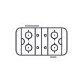 Table soccer line icon concept. Table soccer vector linear illustration, symbol, sign