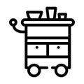 table stylist line icon vector illustration