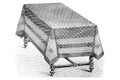 Table with tablecloth - 1905 Vintage Illustration Royalty Free Stock Photo
