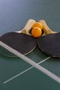 Table tennis bat and ball Royalty Free Stock Photo