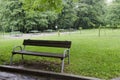 Table Tennis complex with lighting and many tables on a rainy day in rila park