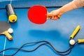 Table tennis equipment Royalty Free Stock Photo