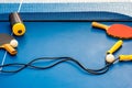 Table tennis equipment Royalty Free Stock Photo