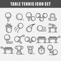 Table tennis icons set vector art Royalty Free Stock Photo