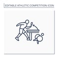 Table tennis line icon