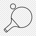 Table tennis line icons
