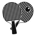 Table tennis paddle icon, simple style Royalty Free Stock Photo