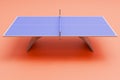 Table tennis ping pong orange floor Royalty Free Stock Photo