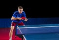 Table tennis player isolated Royalty Free Stock Photo