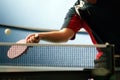 Table tennis player returning Royalty Free Stock Photo