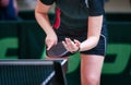 Table tennis player serving Royalty Free Stock Photo