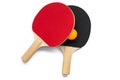 Table Tennis Racket Isolated On White Background, With Orange Table Tennis Ball, Sport Equipment Royalty Free Stock Photo