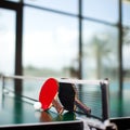 Table tennis rackets and ball