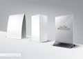 Table tent tabe stand, menu, card, advertising mockup set