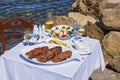 Table to dinner Navy pier Royalty Free Stock Photo