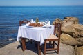 Table to dinner Navy pier Royalty Free Stock Photo