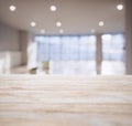 Table Top Blur Interior Office Space Modern architecture Window Royalty Free Stock Photo