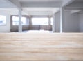 Table top with Blurred Loft space Interior background Royalty Free Stock Photo