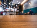 Table Top Cafe Coffee shop Interior restaurant with people Blur background Royalty Free Stock Photo