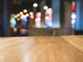 Table top Colourful lighting Blurred Bar restaurant cafe interior Royalty Free Stock Photo