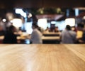 Table top Counter Bar Blur people drinking Royalty Free Stock Photo