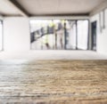 Table top counter Bar Interior Loft space Studio background Royalty Free Stock Photo