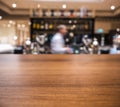 Table top counter Blur Bar people restaurant background Royalty Free Stock Photo